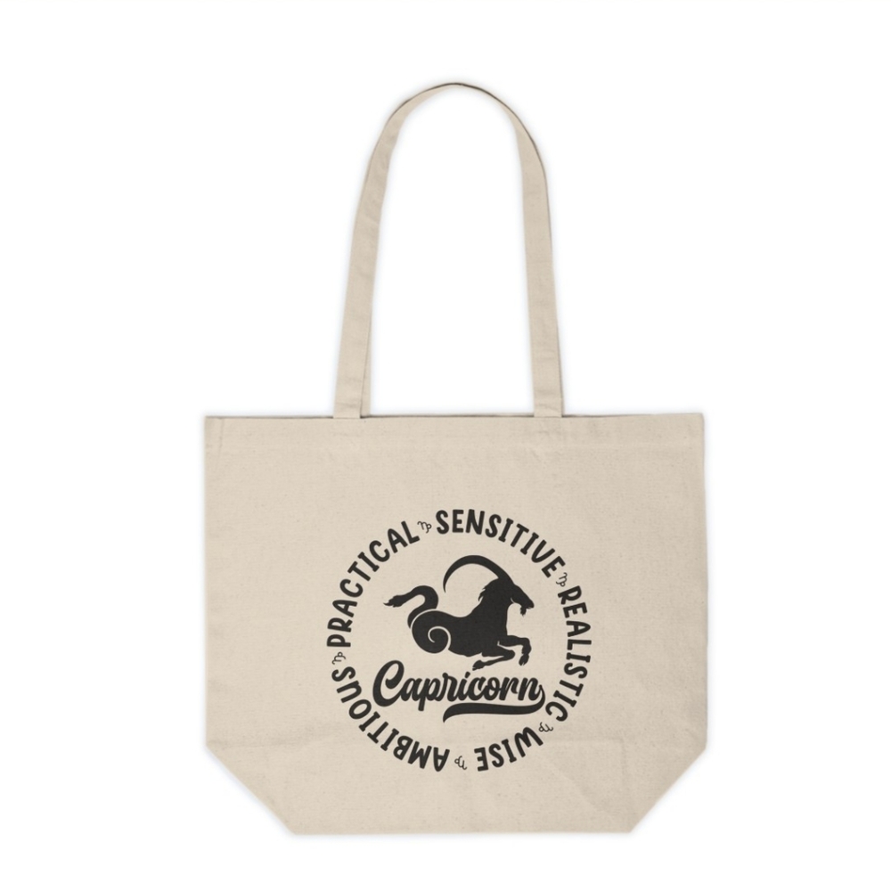 Capricorn Zodiac Sign Custom Canvas Tote Bag